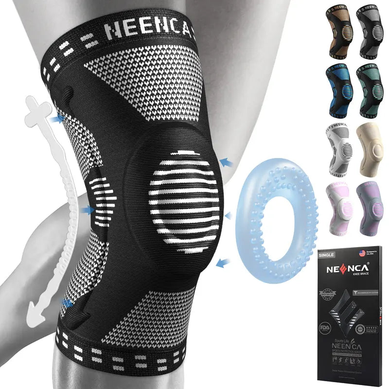 Knee Sleeve Basketball Knee Pads, Compression Knee Sleeve for Runner, Workout, Gym, Basketball, Volleyball, Hiking