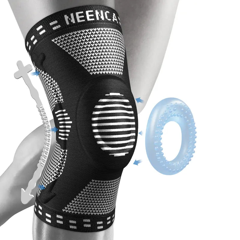 Knee Sleeve Basketball Knee Pads, Compression Knee Sleeve for Runner, Workout, Gym, Basketball, Volleyball, Hiking