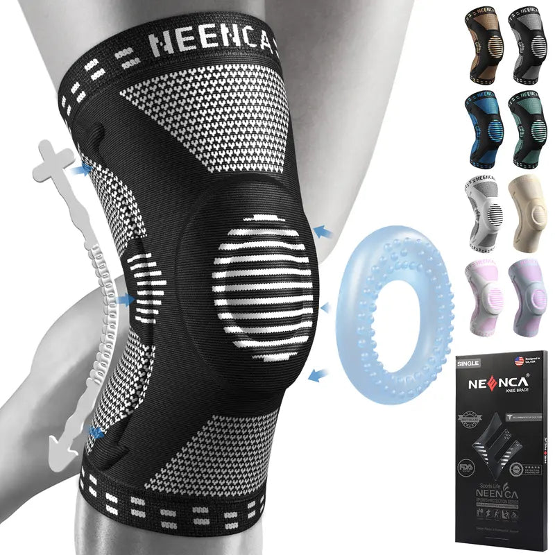  Knee Sleeve Basketball Knee Pads, Compression Knee Sleeve for Runner, Workout, Gym, Basketball, Volleyball, Hiking