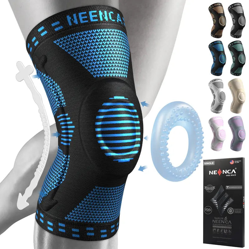  Knee Sleeve Basketball Knee Pads, Compression Knee Sleeve for Runner, Workout, Gym, Basketball, Volleyball, Hiking