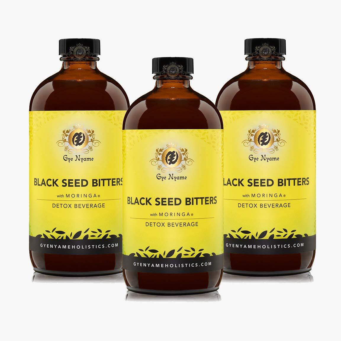 BLACK SEED BITTERS with Moringa 3 X 16 Oz Bottles~~Detox and Save