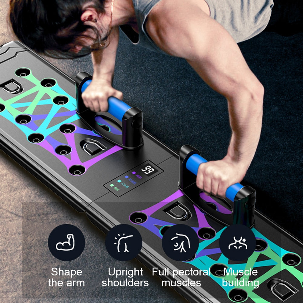 Push Up Board, countingpushuprackboardtrainingsportworkout