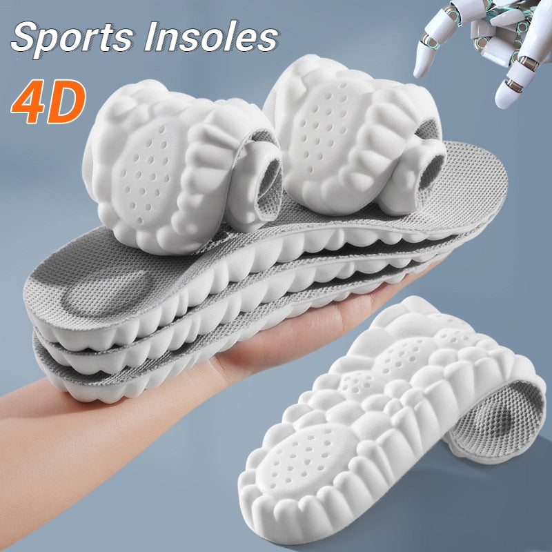 4D Insoles Soft Breathable High-elasticity Shock