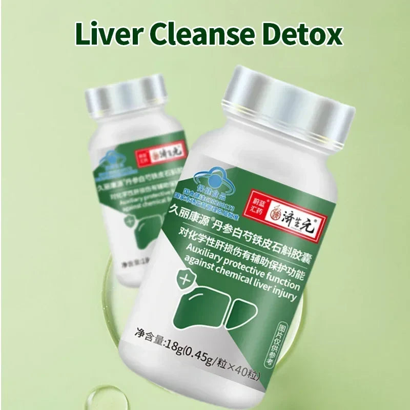 Liver Detox Capsules Fatty Liver Cleanse Function Dendrobium Candidum Herbal Prevent Cirrhosis Diseases Supplements