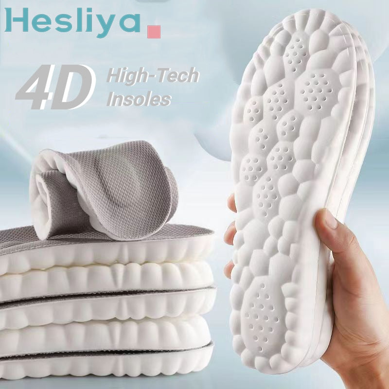 4D Insoles Soft Breathable High-elasticity Shock