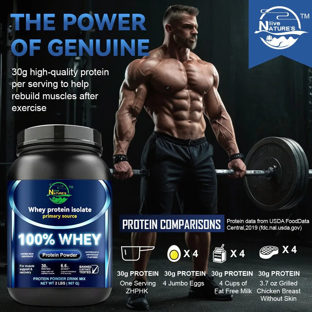 Live Whey Protein Powder 900g Chocolate Flavor