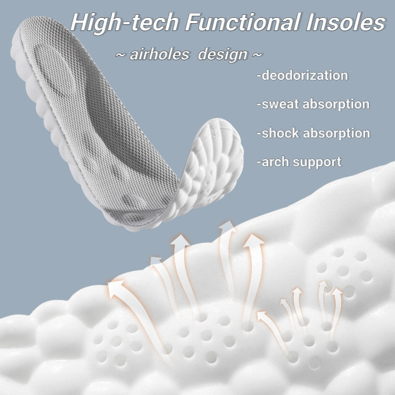 4D Insoles Soft Breathable High-elasticity Shock