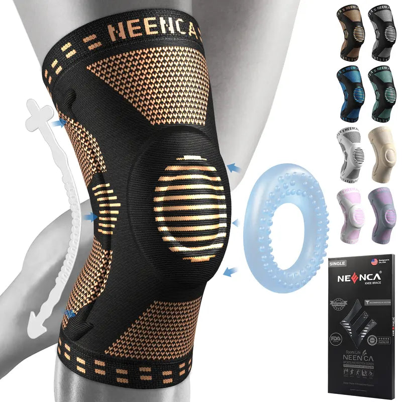  Knee Sleeve Basketball Knee Pads, Compression Knee Sleeve for Runner, Workout, Gym, Basketball, Volleyball, Hiking